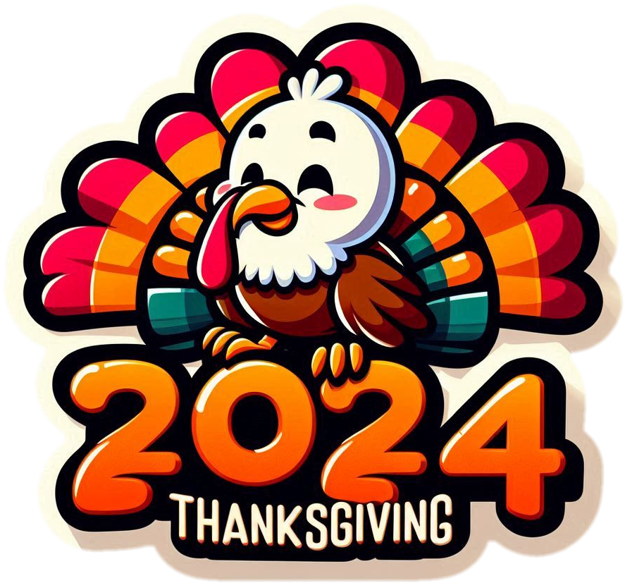 Bold Happy Thanksgiving PNG 3D Text